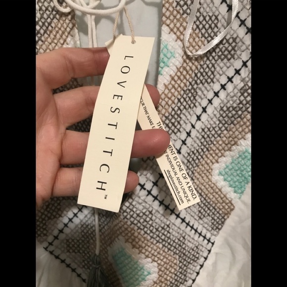 NWT Lovestitch Embroidered Peasant Blouse M/L - Picture 8 of 8